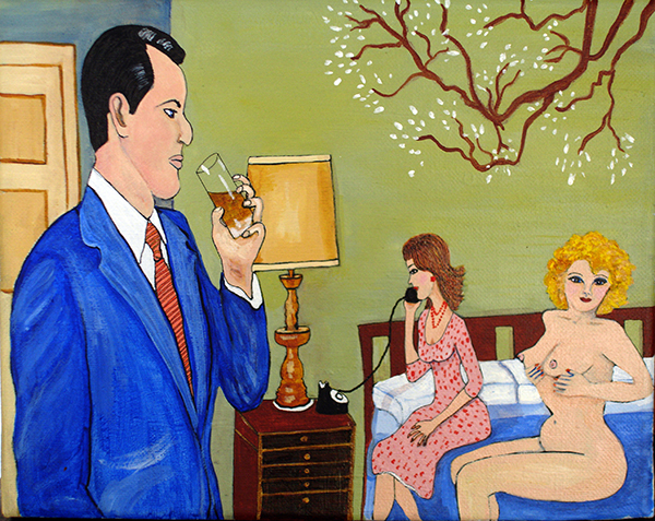 The Hotel acrylic painting by Audrey Breed