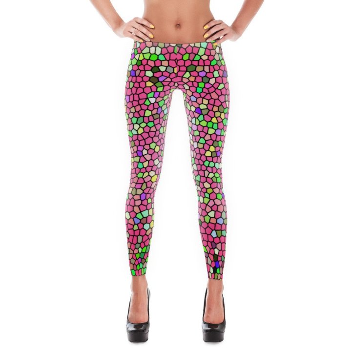Pink Petals Leggings by Audrey Breed