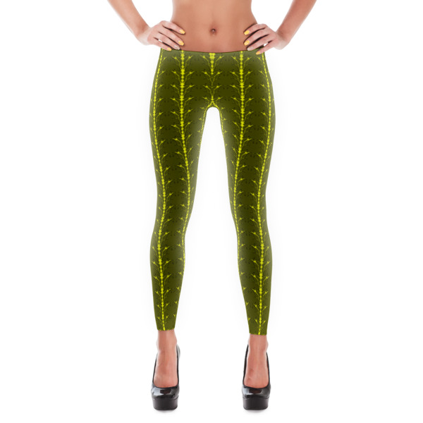 Yellow Vine Leggings by Audrey Breed