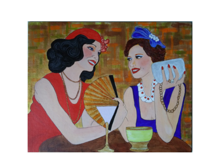 Can You Keep A Secret - Study - acrylic and ink on 8 x 10 inch panel