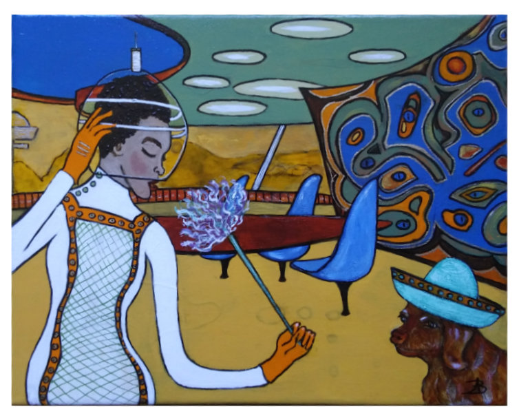 Penelope Jane is a mixed media painting by Audrey Breed.