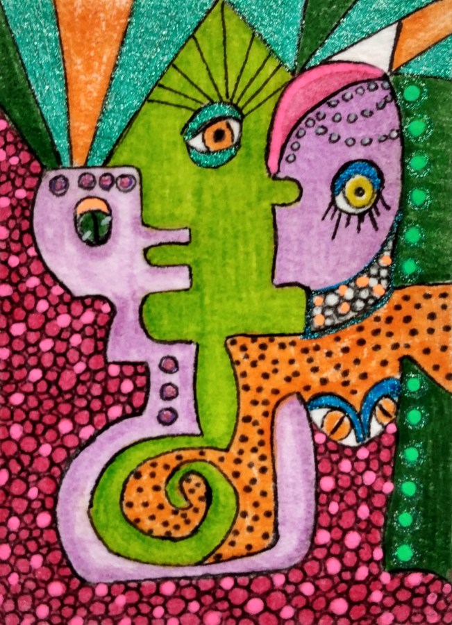 Surreal automatic drawing by Audrey Breed