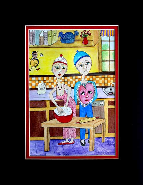 Mixed media painting by Audrey Breed 