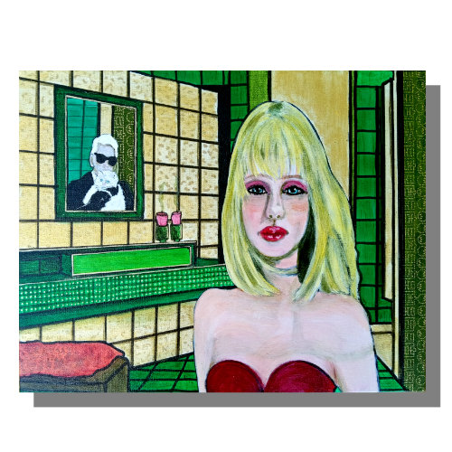 Mixed media painting by Audrey Breed.