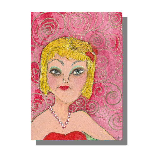 Mixed media ACEO by Audrey Breed.