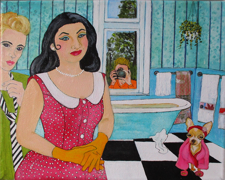 White People is a mixed media painting by Audrey Breed.