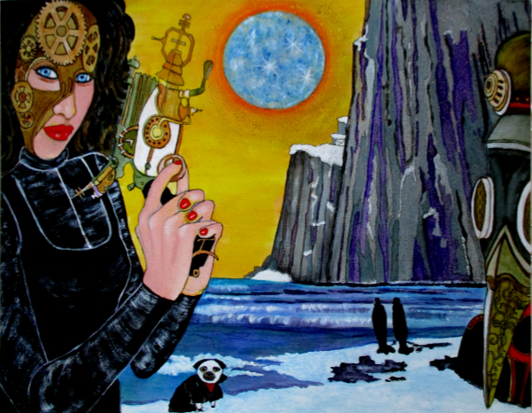 Sci-fi painting by Audrey Breed