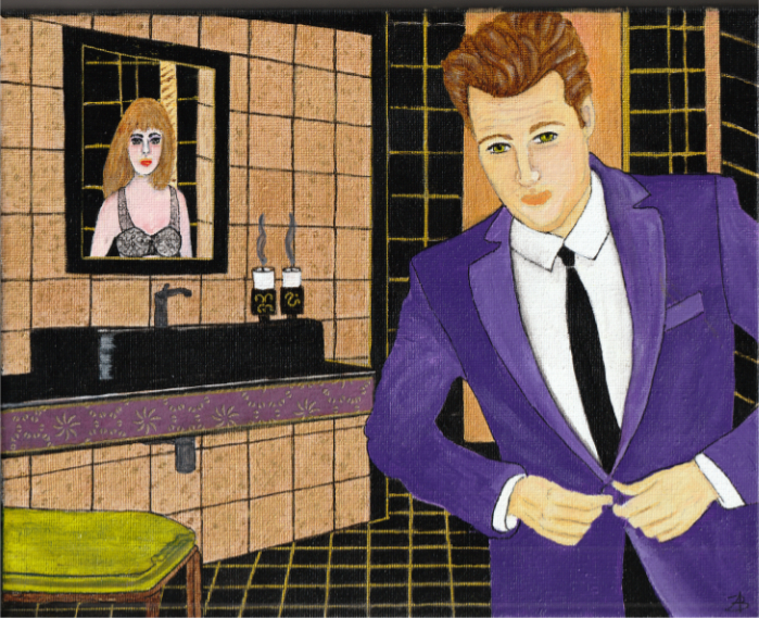 The Hookup Mixed media painting by Audrey Breed