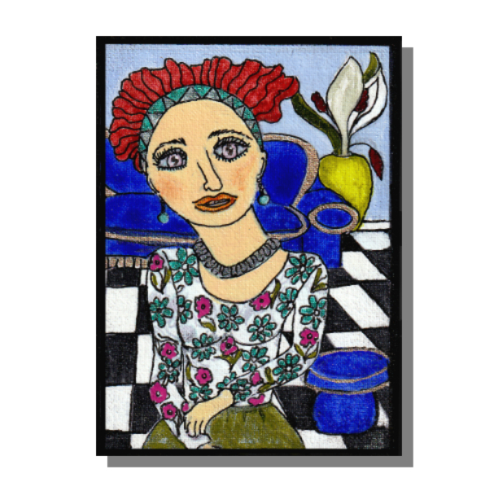 Ashley Mixed media ACEO by Audrey Breed