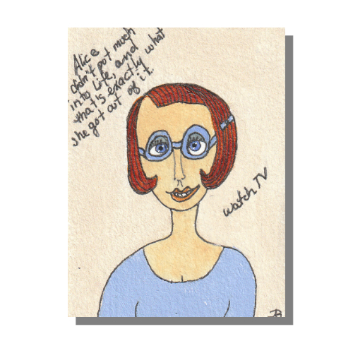 Lazy Alice Comic ACEO by Audrey Breed