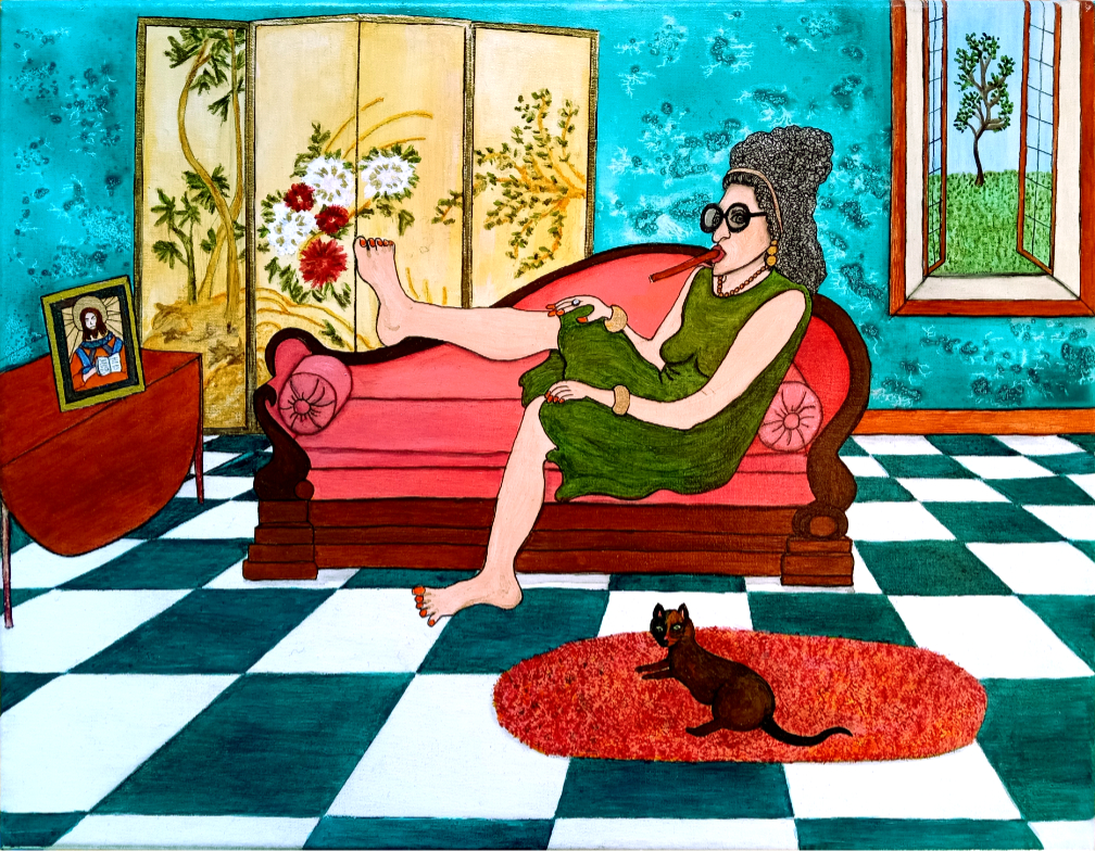 Nothing Like Arturo Fuente mixed media painting by Audrey Breed