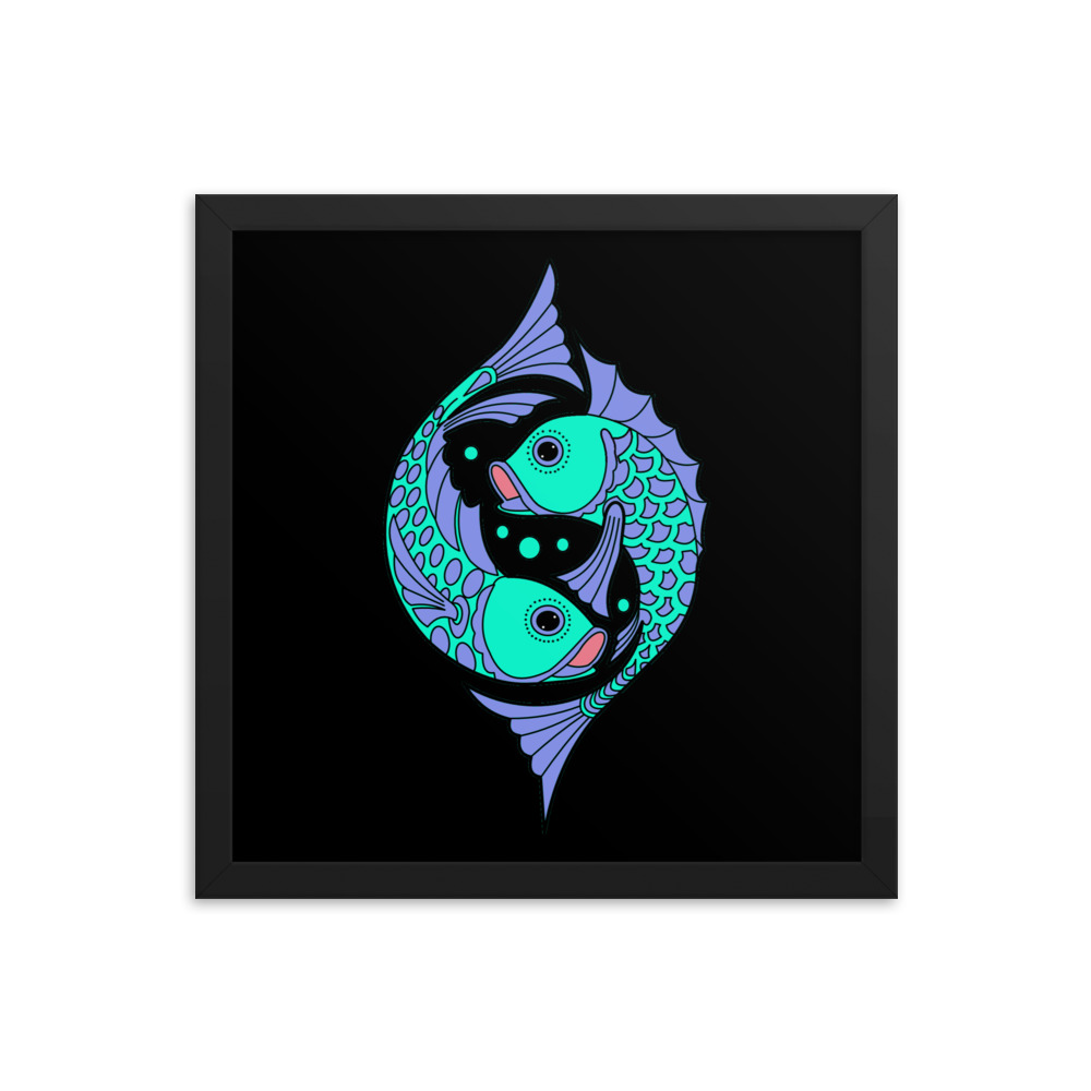 Koi Fish Framed Poster by Audrey Breed.