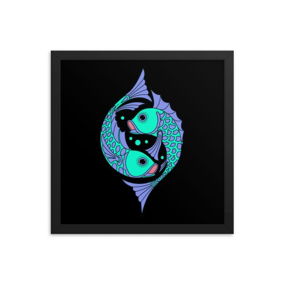 Koi Fish Framed Poster by Audrey Breed.