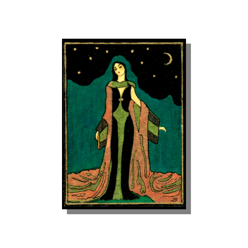 ACEO of Art Deco style woman.