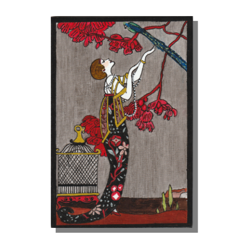 Peacock Mixed Media on 6x4 inch canvas panel