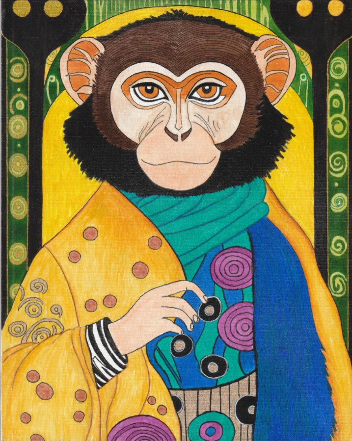 Maxence Mixed media on 10 x 8 inch cotton canvas panel